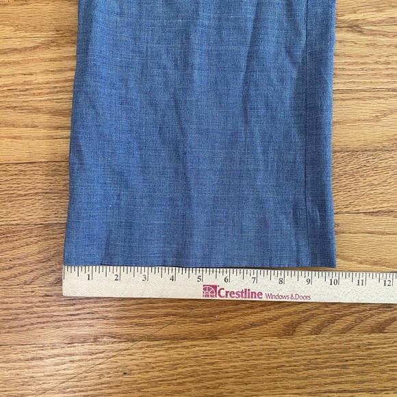 Merona Pants Women’s 12 Heather Blue Stitch detail Pockets Trouser Dress Pant - Picture 11 of 12